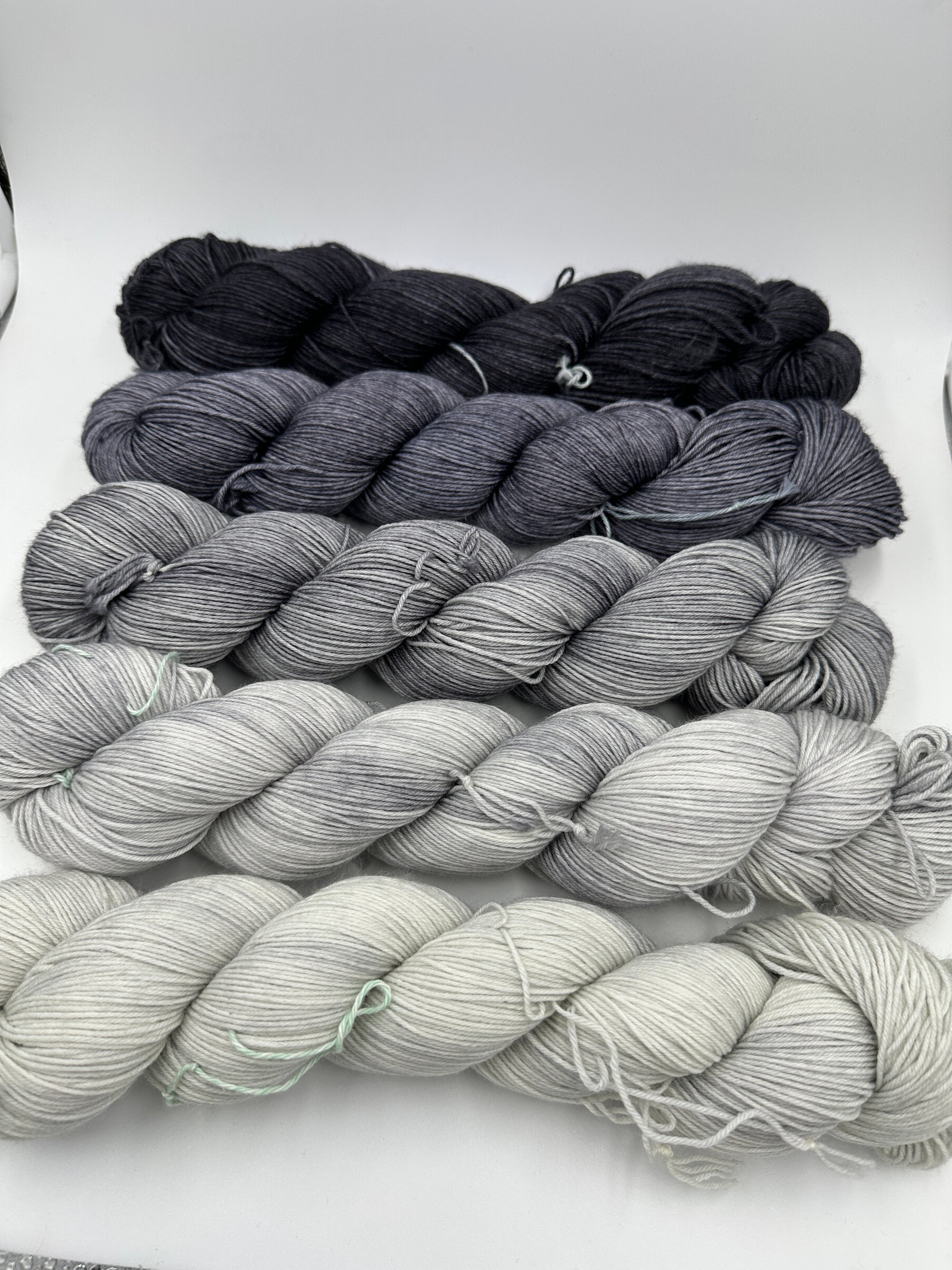 Fragmentation Shawl Yarn Set 701 Neutral Grays, 7 Skeins, Aussie